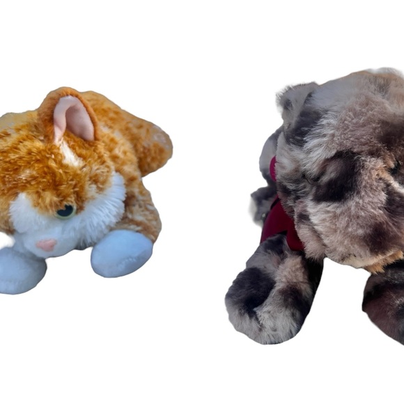 Two Aurora Flopsie Chester Cat & Realistic Cheetah Leopard Plush Lot of 2 - Picture 3 of 16